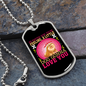 Little Dog Gonna Love You Pink Necklace Stainless Steel or 18k Gold Dog Tag 24" Chain-Express Your Love Gifts