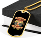 Little Dog Heartbeat at My Feet Necklace Stainless Steel or 18k Gold Dog Tag 24" Chain-Express Your Love Gifts