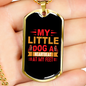 Little Dog Heartbeat at My Feet Red Necklace Stainless Steel or 18k Gold Dog Tag 24" Chain-Express Your Love Gifts