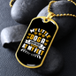 Little Dog Heartbeat at My Feet White Necklace Stainless Steel or 18k Gold Dog Tag 24" Chain-Express Your Love Gifts