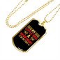 Little Dog Heartbeat at My Feet Yellow Necklace Stainless Steel or 18k Gold Dog Tag 24" Chain-Express Your Love Gifts