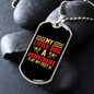 Little Dog Heartbeat at My Feet Yellow Necklace Stainless Steel or 18k Gold Dog Tag 24" Chain-Express Your Love Gifts