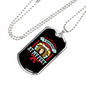 Little Dog Heartbeat Blue Necklace Stainless Steel or 18k Gold Dog Tag 24" Chain-Express Your Love Gifts