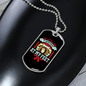 Little Dog Heartbeat Blue Necklace Stainless Steel or 18k Gold Dog Tag 24" Chain-Express Your Love Gifts