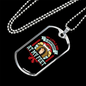 Little Dog Heartbeat Blue Necklace Stainless Steel or 18k Gold Dog Tag 24" Chain-Express Your Love Gifts