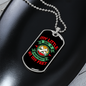 Little Dog Heartbeat Green Necklace Stainless Steel or 18k Gold Dog Tag 24" Chain-Express Your Love Gifts