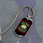 Little Dog Heartbeat Green Necklace Stainless Steel or 18k Gold Dog Tag 24" Chain-Express Your Love Gifts