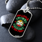 Little Dog Heartbeat Green Necklace Stainless Steel or 18k Gold Dog Tag 24" Chain-Express Your Love Gifts