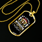Little Dog Heartbeat White Necklace Stainless Steel or 18k Gold Dog Tag 24" Chain-Express Your Love Gifts