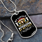 Little Dog Heartbeat White Necklace Stainless Steel or 18k Gold Dog Tag 24" Chain-Express Your Love Gifts