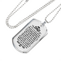 Little Eyes Dad Necklace Stainless Steel or 18k Gold Dog Tag 24" Chain-Express Your Love Gifts