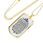 Little Eyes Dad Necklace Stainless Steel or 18k Gold Dog Tag 24" Chain-Express Your Love Gifts