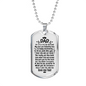 Little Eyes Dad Necklace Stainless Steel or 18k Gold Dog Tag 24" Chain-Express Your Love Gifts