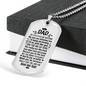 Little Eyes Dad Necklace Stainless Steel or 18k Gold Dog Tag 24" Chain-Express Your Love Gifts
