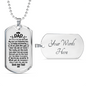 Little Eyes Dad Necklace Stainless Steel or 18k Gold Dog Tag 24" Chain-Express Your Love Gifts