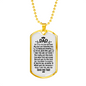 Little Eyes Dad Necklace Stainless Steel or 18k Gold Dog Tag 24" Chain-Express Your Love Gifts