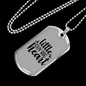 Little Guy Big Heart Necklace Stainless Steel or 18k Gold Dog Tag 24" Chain-Express Your Love Gifts