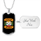 Little Pup Big World Bones Necklace Stainless Steel or 18k Gold Dog Tag 24" Chain-Express Your Love Gifts