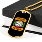 Little Pup Big World Bones Necklace Stainless Steel or 18k Gold Dog Tag 24" Chain-Express Your Love Gifts