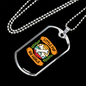 Little Pup Big World Bones Necklace Stainless Steel or 18k Gold Dog Tag 24" Chain-Express Your Love Gifts