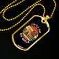Little Pup Big World Bulldog Necklace Stainless Steel or 18k Gold Dog Tag 24" Chain-Express Your Love Gifts