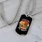 Little Pup Big World Bulldog Necklace Stainless Steel or 18k Gold Dog Tag 24" Chain-Express Your Love Gifts