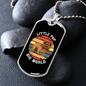 Little Pup Big World Bulldog Necklace Stainless Steel or 18k Gold Dog Tag 24" Chain-Express Your Love Gifts