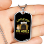 Little Pup Big World Dog House Necklace Stainless Steel or 18k Gold Dog Tag 24" Chain-Express Your Love Gifts