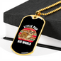 Little Pup Big World Dog Necklace Stainless Steel or 18k Gold Dog Tag 24" Chain-Express Your Love Gifts