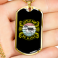 Little Pup Big World Green Necklace Stainless Steel or 18k Gold Dog Tag 24" Chain-Express Your Love Gifts