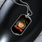 Little Pup Big World Peach Necklace Stainless Steel or 18k Gold Dog Tag 24" Chain-Express Your Love Gifts
