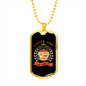 Little Pup Big World Peach Necklace Stainless Steel or 18k Gold Dog Tag 24" Chain-Express Your Love Gifts
