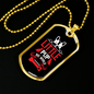 Little Pup Big World Puppy Head Necklace Stainless Steel or 18k Gold Dog Tag 24" Chain-Express Your Love Gifts
