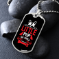 Little Pup Big World Puppy Head Necklace Stainless Steel or 18k Gold Dog Tag 24" Chain-Express Your Love Gifts