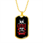 Little Pup Big World Puppy Head Necklace Stainless Steel or 18k Gold Dog Tag 24" Chain-Express Your Love Gifts