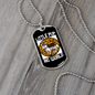Little Pup Big World White Necklace Stainless Steel or 18k Gold Dog Tag 24" Chain-Express Your Love Gifts