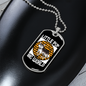 Little Pup Big World White Necklace Stainless Steel or 18k Gold Dog Tag 24" Chain-Express Your Love Gifts