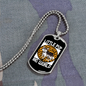 Little Pup Big World White Necklace Stainless Steel or 18k Gold Dog Tag 24" Chain-Express Your Love Gifts