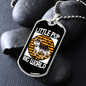 Little Pup Big World White Necklace Stainless Steel or 18k Gold Dog Tag 24" Chain-Express Your Love Gifts
