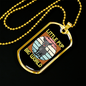 Little Pup Big World Yellow Necklace Stainless Steel or 18k Gold Dog Tag 24" Chain-Express Your Love Gifts