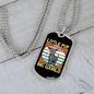 Little Pup Big World Yellow Necklace Stainless Steel or 18k Gold Dog Tag 24" Chain-Express Your Love Gifts