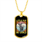 Little Pup Big World Yellow Necklace Stainless Steel or 18k Gold Dog Tag 24" Chain-Express Your Love Gifts