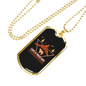 Live A Wild Life Hunting Necklace Stainless Steel or 18k Gold Dog Tag 24"-Express Your Love Gifts