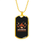 Live A Wild Life Hunting Necklace Stainless Steel or 18k Gold Dog Tag 24"-Express Your Love Gifts