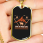 Live A Wild Life Hunting Necklace Stainless Steel or 18k Gold Dog Tag 24"-Express Your Love Gifts