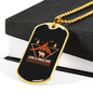 Live A Wild Life Hunting Necklace Stainless Steel or 18k Gold Dog Tag 24"-Express Your Love Gifts