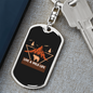 Live A Wild Life Keychain Stainless Steel or 18k Gold Dog Tag Keyring-Express Your Love Gifts