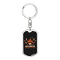 Live A Wild Life Keychain Stainless Steel or 18k Gold Dog Tag Keyring-Express Your Love Gifts