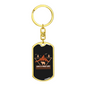 Live A Wild Life Keychain Stainless Steel or 18k Gold Dog Tag Keyring-Express Your Love Gifts