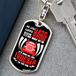 Live Hard Love Hard Run Hard Swivel Keychain Dog Tag Stainless Steel or 18k Gold-Express Your Love Gifts